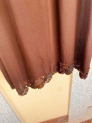 Vestido fiesta marrón lentejuelas talla 46