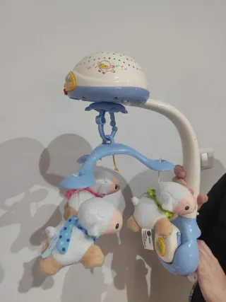 Móvil musical cuna bebé con peluches