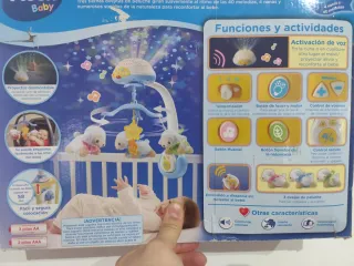 Móvil musical cuna bebé con peluches