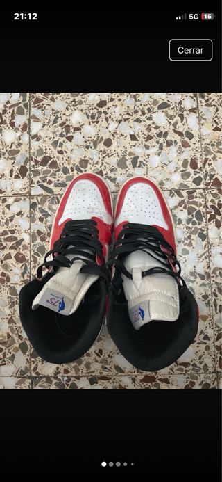 Jordan 1 Rojo y Blanco