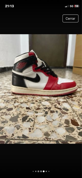 Jordan 1 Rojo y Blanco