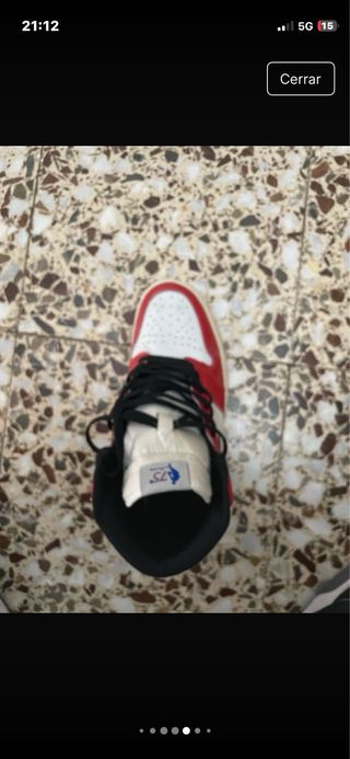 Jordan 1 Rojo y Blanco