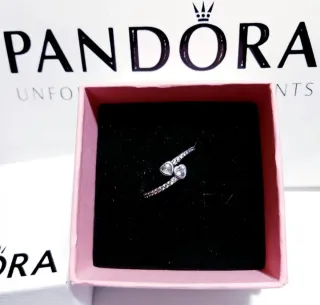 Anillo Pandora Doble Corazón Pequeño