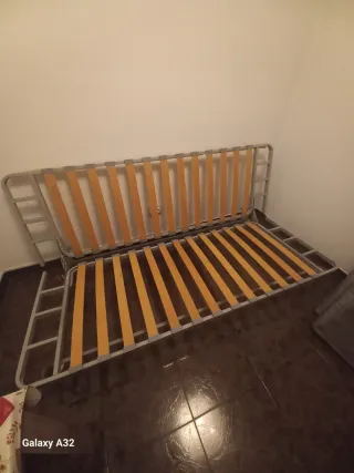 Sofá Cama Gris Tela. Regalo escritorio