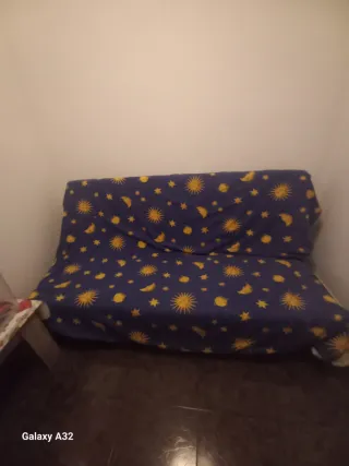 Sofá Cama Gris Tela. Regalo escritorio