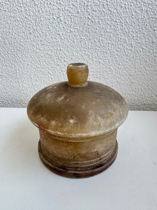 2 Botes Alabastro Farmacia Antiguos