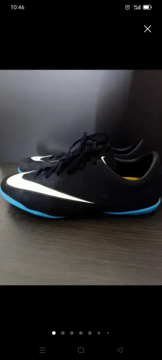 Zapatillas Nike Futbol Negras y Azules