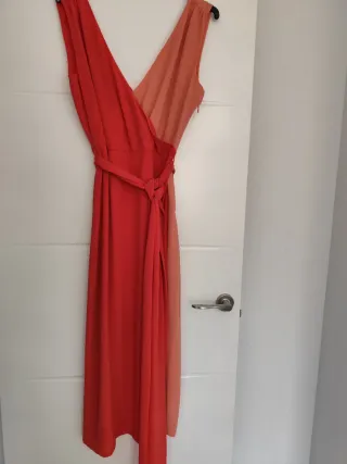 Vestido coral ceremonia mujer talla 38