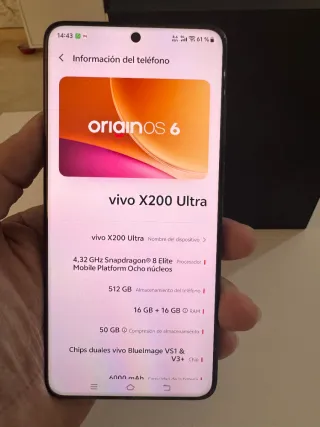 Vivo X200 Ultra 16GB 512GB Rosso
