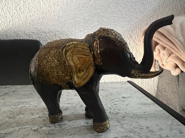 Elefante Decorativo Bronce Buena Suerte