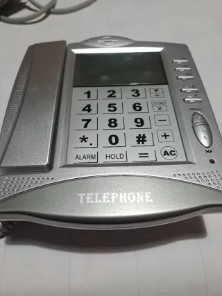 Telefono fisso silver con tastiera