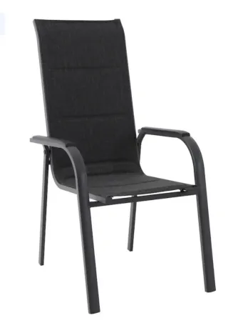 Silla de exterior tela y metal (4 unidades)