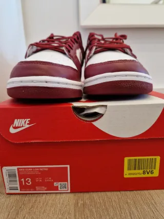 Nike Dunk Low Team Red Talla 47.5. Nuevas
