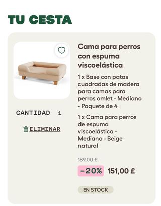 Cama Ortopédica Perro Viscoelástica Premium OMLET