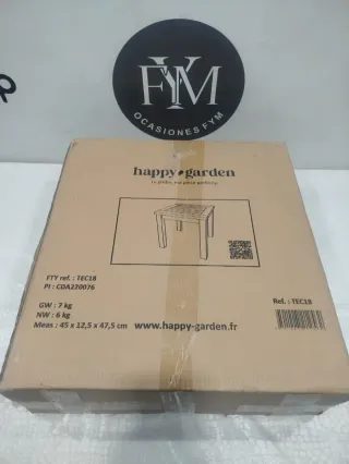 MESA AUXILIAR TECA CUADRADA 45CM