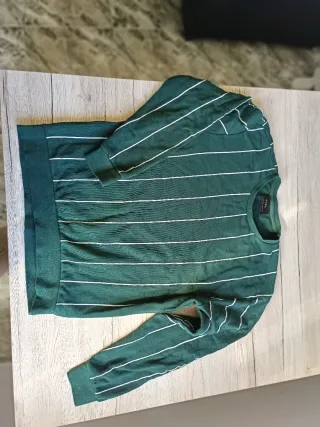 Jersey Zara Rayas Verdes Talla M