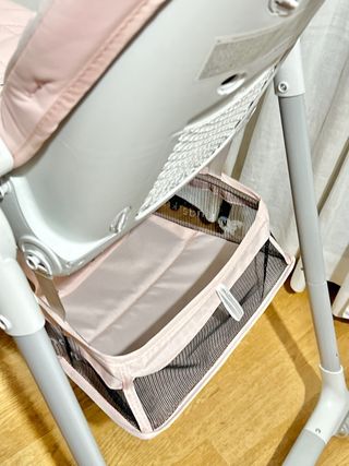 Trona reclinable rosa,