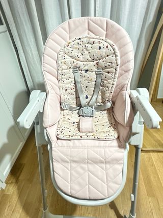 Trona reclinable rosa,