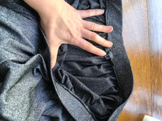 Falda plisada brillos gris Cortefiel Talla L