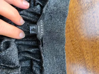 Falda plisada brillos gris Cortefiel Talla L