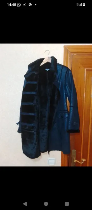 Chaqueta de piel sintética forrada