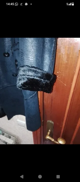 Chaqueta de piel sintética forrada
