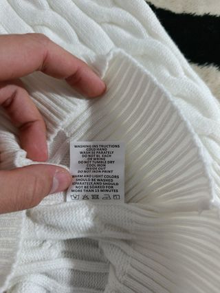 Polo Ralph Lauren jersey blanco trenzado Talla S