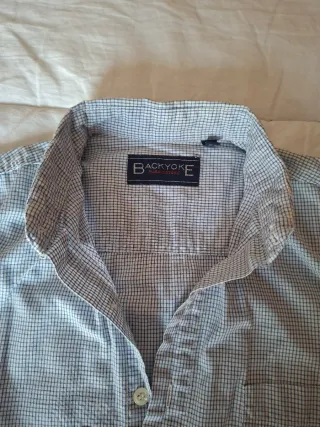 Camisa niño cuadros azul talla 9/10
