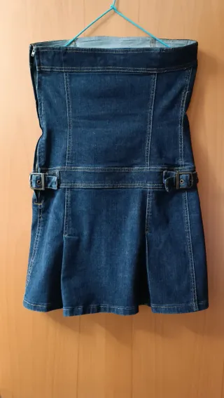 Vestido vaquero sin tirantes Talla 38