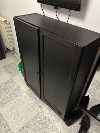 Mueble Estantería Madera Negro Ikea