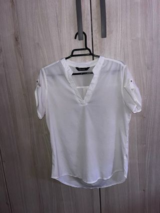 Camisa blanca Beteli manga corta