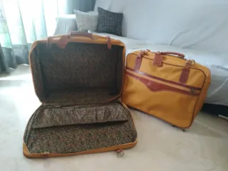 Juego Maletas Vintage Mostaza