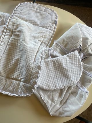 Saco Carro Bebé Blanco y Gris