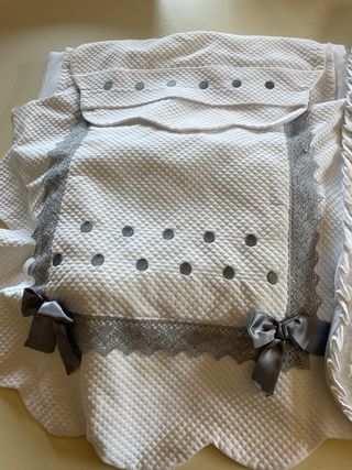 Saco Carro Bebé Blanco y Gris