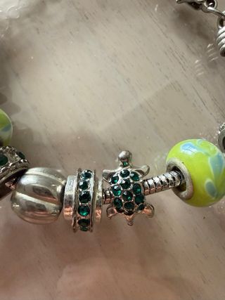 Bracciale con Charm Argento e Verde