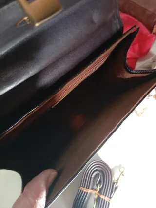 Bolso Piel Cocodrilo Marrón