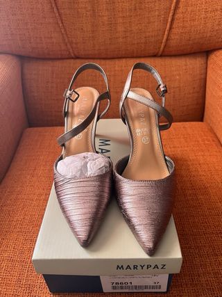 Zapatos de fiesta Marypaz bronce/dorado