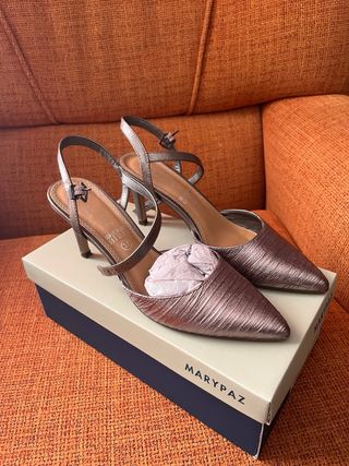 Zapatos de fiesta Marypaz bronce/dorado