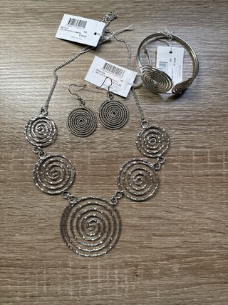 Conjunto joyas Vestopazzo espiral plata