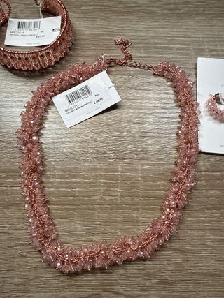 Conjunto joyas Vestopazzo oro rosa y cristales