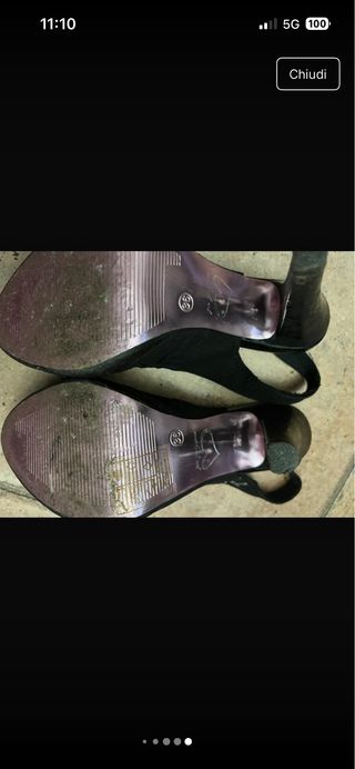 Scarpe con tacco aperte nere