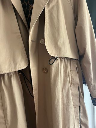 Gabardina Beige con Fodera Animal Print
