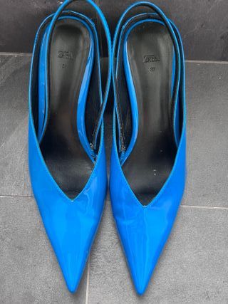 Zapatos Zara Talla 37 Azul