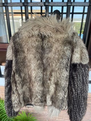 Chaqueta Zara Basic pelo multicolor talla L