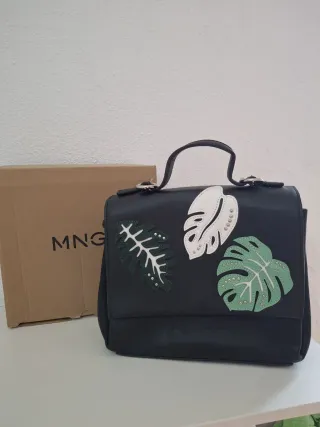 Bolso y Zapatos Mango Hojas Verdes