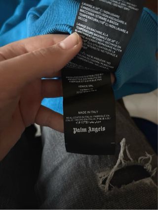 Felpa Palm Angels Blu Taglia S