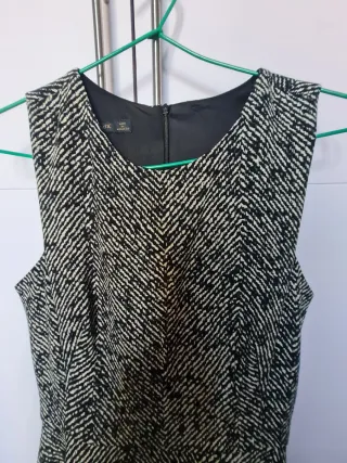 Vestido pichi blanco y negro