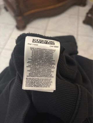 Felpa Napapijri Nera Uomo Taglia XL