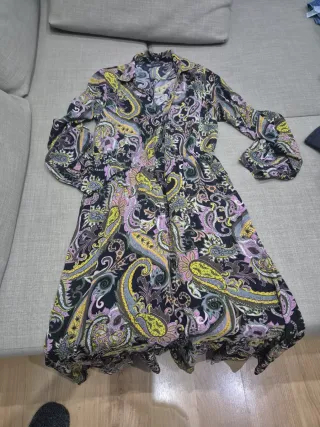 Vestido Zara Estampado Paisley Talla L