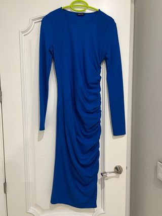 Vestido Guess azul elegante con cremallera